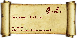 Grosser Lilla névjegykártya